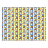 Cute happy chocola snoep bar cartoon tafelkleed (Voorkant (Horizontaal))