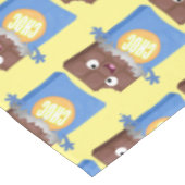 Cute happy chocola snoep bar cartoon tafelkleed (Gekanteld)