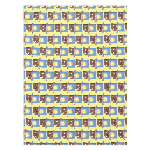 Cute happy chocola snoep bar cartoon tafelkleed (Voorkant)