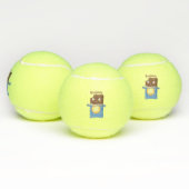 Cute happy chocola snoep bar cartoon tennisballen (Multi)