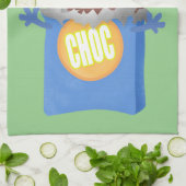 Cute happy chocola snoep bar cartoon theedoek (Gevouwen)