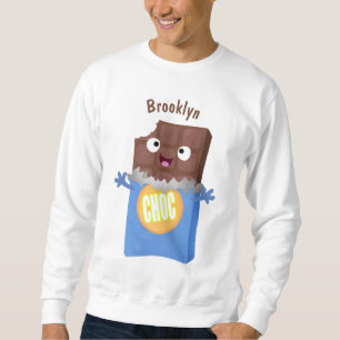 Cute happy chocola snoep bar cartoon trui