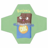 Cute happy chocola snoep bar cartoon voetbal (Enkel)