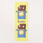 Cute happy chocola snoep bar cartoon yogamat (Achterkant)