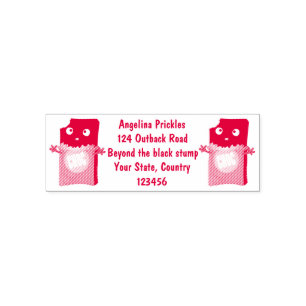 Cute happy chocola snoep bar cartoon zelfinktende stempel