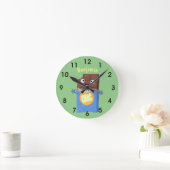 Cute happy chocolade snoep bar cartoon ronde klok (Huis)