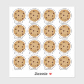 Cute Happy Chocolate Chip Cookie Sticker (Vel)