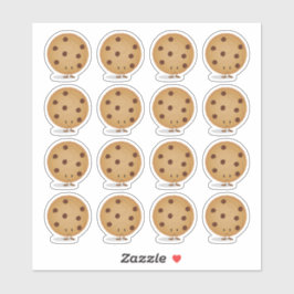 Cute Happy Chocolate Chip Cookie Sticker