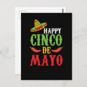 Cute Happy Cinco De Mayo Briefkaart (Voorkant / Achterkant)