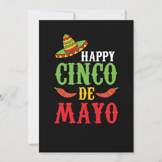 Cute Happy Cinco De Mayo Kaart (Voorkant)