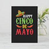 Cute Happy Cinco De Mayo Kaart (Staand voorkant)