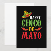 Cute Happy Cinco De Mayo Kaart (Voorkant / Achterkant)