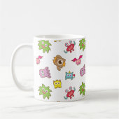 Cute Happy Colorful Little Monsters Patroon Koffiemok (Links)