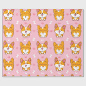 Cute happy corgi dog naadloos patroon cadeaupapier (Vlak)