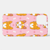 Cute happy corgi dog naadloos patroon Case-Mate iPhone case (Achterkant (horizontaal))