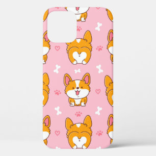 Cute happy corgi dog naadloos patroon Case-Mate iPhone case