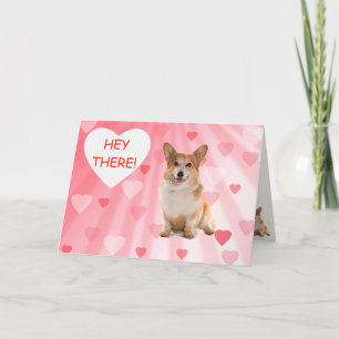 Cute Happy Corgi Valentijnsdag Feestdagen Kaart