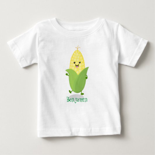 Cute happy corn cartoon illustratie (Voorkant)