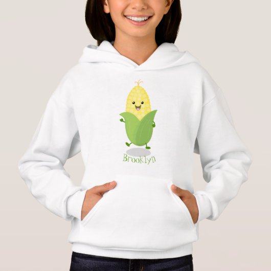 Cute happy corn cartoon illustratie (Voorkant)