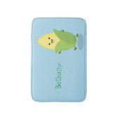 Cute happy corn cartoon illustratie badmat (Voorkant Verticaal)