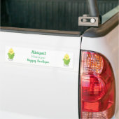 Cute happy corn cartoon illustratie bumpersticker (Op Truck)