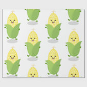 Cute happy corn cartoon illustratie cadeaupapier (Vlak)