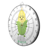 Cute happy corn cartoon illustratie dartbord (Voorkant Rechts)