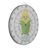 Cute happy corn cartoon illustratie dartbord (Voorkant Links)