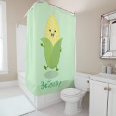 Cute happy corn cartoon illustratie douchegordijn (In situ)