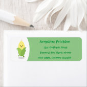 Cute happy corn cartoon illustratie etiket (Insitu)