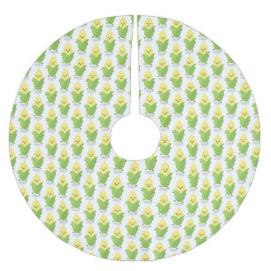 Cute happy corn cartoon illustratie kerstboom rok