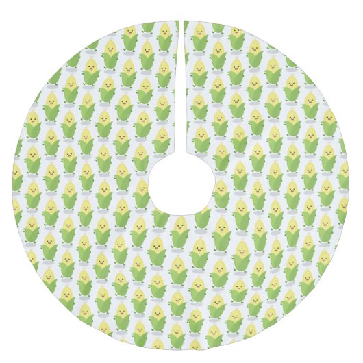 Cute happy corn cartoon illustratie kerstboom rok (Voorkant)