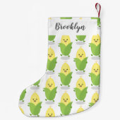 Cute happy corn cartoon illustratie kleine kerstsok (Achterkant)