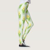 Cute happy corn cartoon illustratie leggings (Rechts)