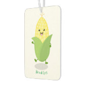 Cute happy corn cartoon illustratie luchtverfrisser (Links)