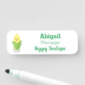 Cute happy corn cartoon illustratie naamplaatje (In situ)