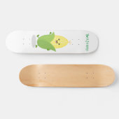 Cute happy corn cartoon illustratie persoonlijk skateboard (Horizontaal)