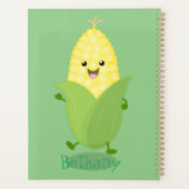 Cute happy corn cartoon illustratie planner (Achterkant)