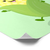 Cute happy corn cartoon illustratie poster (Hoek)