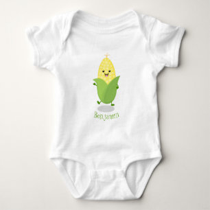 Cute happy corn cartoon illustratie romper
