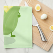 Cute happy corn cartoon illustratie theedoek (Quarter Fold)