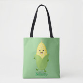 Cute happy corn cartoon illustratie tote bag (Voorkant)