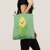 Cute happy corn cartoon illustratie tote bag (Dichtbij)