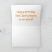 Cute happy croster cartoon kaart (Binnen)