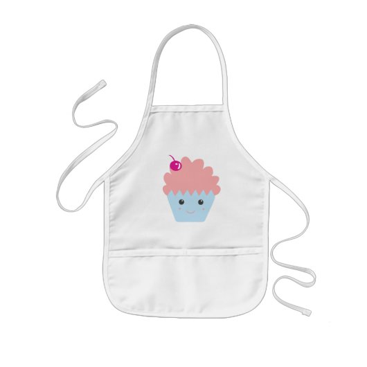 Cute Happy Cupcake Baking Kinder Schort (Voorkant)