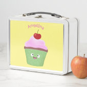 Cute happy cupcake cartoon-illustratie (In situ)