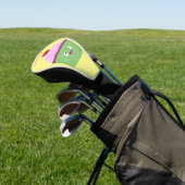 Cute happy cupcake cartoon-illustratie golfheadcover (Insitu)