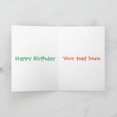 Cute happy cupcake cartoon-illustratie kaart (Binnen)