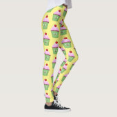 Cute happy cupcake cartoon-illustratie leggings (Rechts)