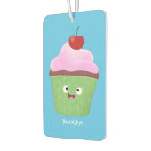 Cute happy cupcake cartoon-illustratie luchtverfrisser (Links)